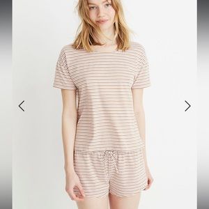 NWT Madewell Striped Knit Pajama Shorts